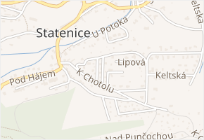Topolová v obci Statenice - mapa ulice