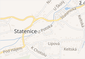 U Potoka v obci Statenice - mapa ulice