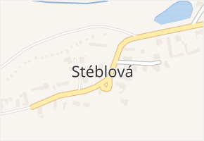 Stéblová v obci Stéblová - mapa části obce