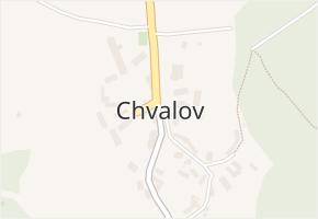 Chvalov v obci Stebno - mapa části obce