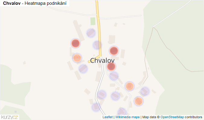 Mapa Chvalov - Firmy v části obce.