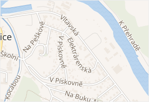 Elektrárenská v obci Štěchovice - mapa ulice