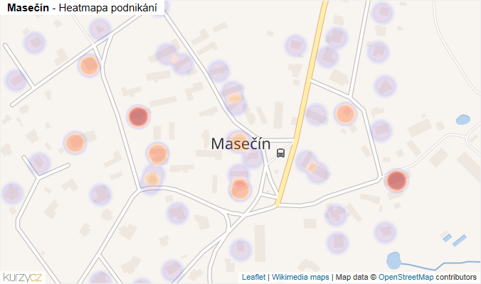 Mapa Masečín - Firmy v části obce.