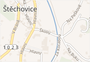 Školní v obci Štěchovice - mapa ulice