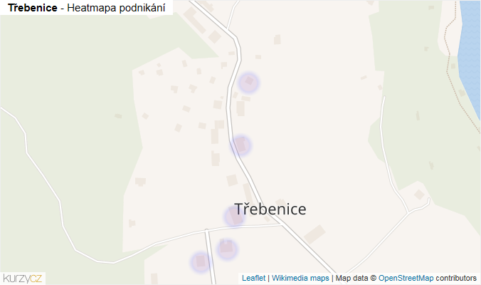Mapa Třebenice - Firmy v části obce.