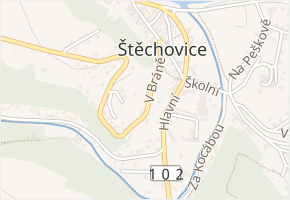V Bráně v obci Štěchovice - mapa ulice