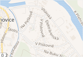 V Pískovně v obci Štěchovice - mapa ulice