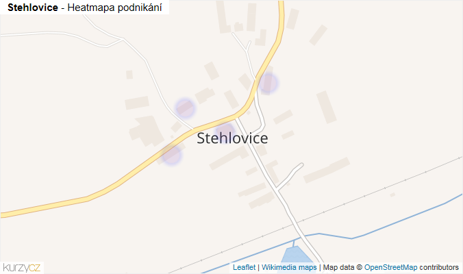 Mapa Stehlovice - Firmy v části obce.