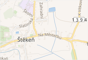 Na Městečku v obci Štěkeň - mapa ulice