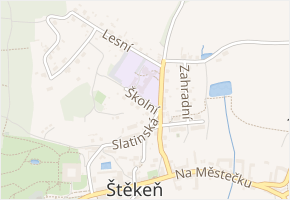 Školní v obci Štěkeň - mapa ulice