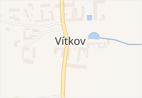 Vítkov v obci Štěkeň - mapa části obce