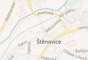 Ke kukačce v obci Štěnovice - mapa ulice