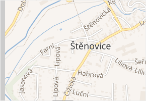 Kostelní v obci Štěnovice - mapa ulice