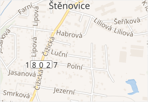 Luční v obci Štěnovice - mapa ulice