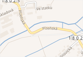 Plzeňská v obci Štěnovice - mapa ulice