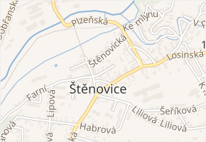 Selská v obci Štěnovice - mapa ulice