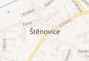 Štěnovice v obci Štěnovice - mapa části obce