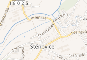 Štěnovická v obci Štěnovice - mapa ulice