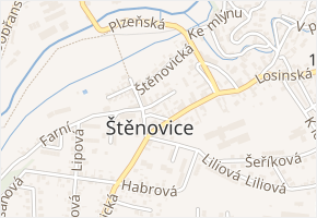 Štěnovické nám. v obci Štěnovice - mapa ulice