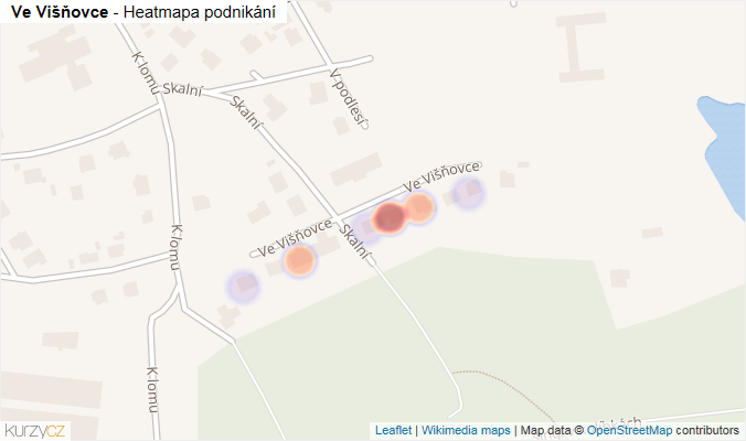 Mapa Ve Višňovce - Firmy v ulici.
