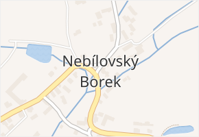 Nebílovský Borek v obci Štěnovický Borek - mapa části obce