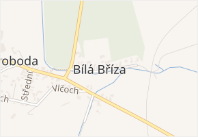 Bílá Bříza v obci Štěpánkovice - mapa části obce