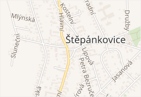 Poštovní v obci Štěpánkovice - mapa ulice