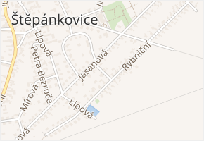 Tyršova v obci Štěpánkovice - mapa ulice