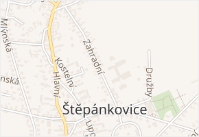 Zahradní v obci Štěpánkovice - mapa ulice