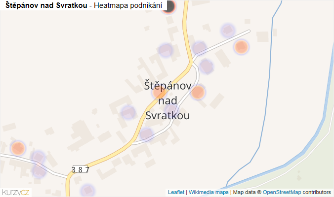Mapa Štěpánov nad Svratkou - Firmy v části obce.