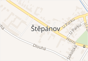 Horní v obci Štěpánov - mapa ulice