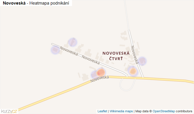 Mapa Novoveská - Firmy v ulici.