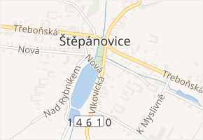 Nad Rybníkem v obci Štěpánovice - mapa ulice