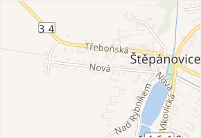 Nová v obci Štěpánovice - mapa ulice