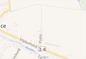 Polní v obci Štěpánovice - mapa ulice