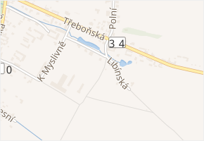 U Přehrady v obci Štěpánovice - mapa ulice