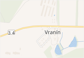 Vranín v obci Štěpánovice - mapa ulice