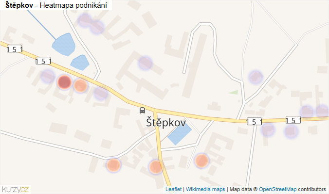 Mapa Štěpkov - Firmy v části obce.