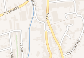 Bezručova v obci Šternberk - mapa ulice