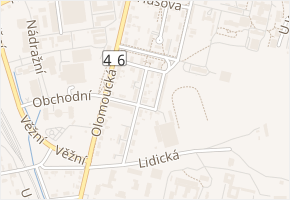 Blahoslavova v obci Šternberk - mapa ulice