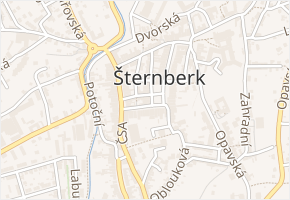 Hlavní náměstí v obci Šternberk - mapa ulice