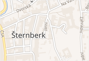 Jarní v obci Šternberk - mapa ulice