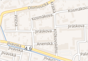 Jiráskova v obci Šternberk - mapa ulice