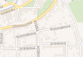 Kosmákova v obci Šternberk - mapa ulice