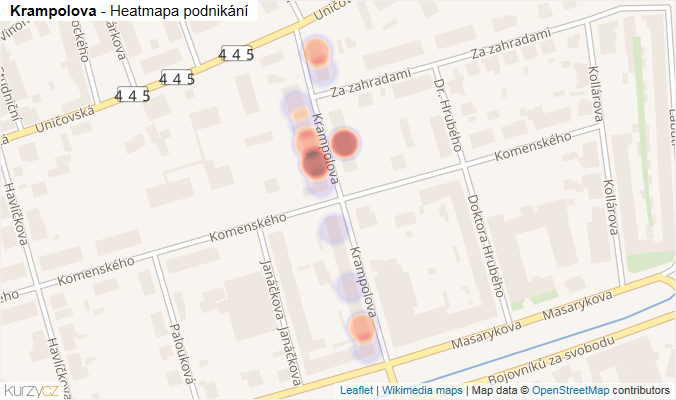 Mapa Krampolova - Firmy v ulici.