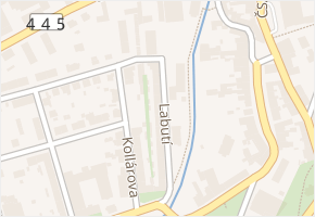 Labutí v obci Šternberk - mapa ulice