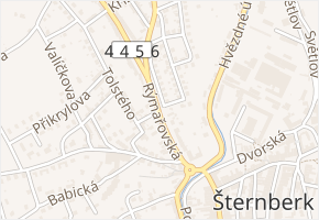 Měsíční v obci Šternberk - mapa ulice