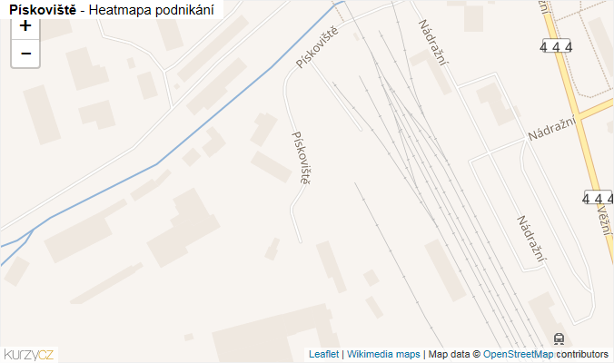 Mapa Pískoviště - Firmy v ulici.