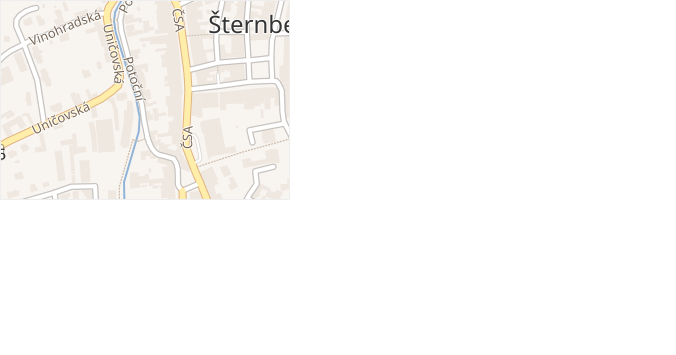 Potoční v obci Šternberk - mapa ulice