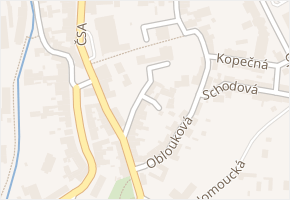Příkopy v obci Šternberk - mapa ulice